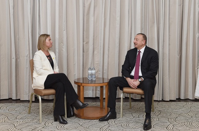 Ilham Aliyev a rencontré la haute-représentante de l’UE à Vienne